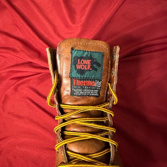 Lone Wolf Boots vintage Size 8 Thermolite Leather Work Boots - Picture 5 of 15